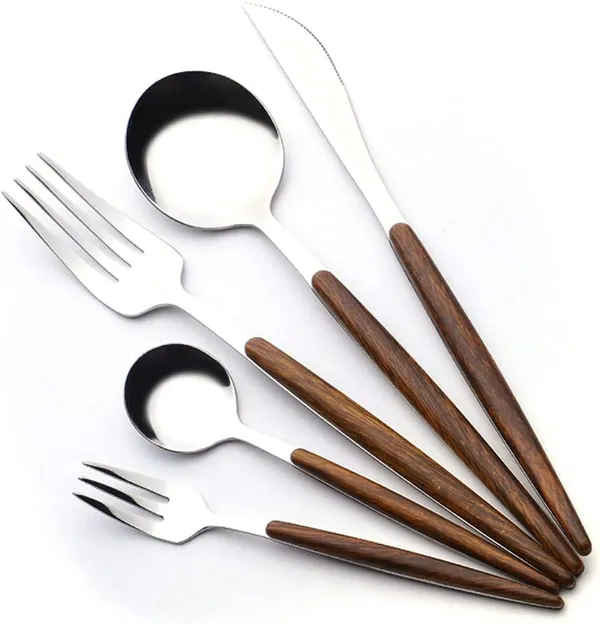 Gold_Stainless_Steel_Cutlery_Set_With_Wooden_Handles_5-Piece_Flatware_Set_Spoons_Forks_And_Knife_(_Pack_Of_5)
