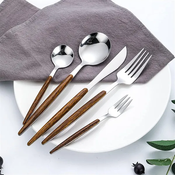 Gold_Stainless_Steel_Cutlery_Set_With_Wooden_Handles_5-Piece_Flatware_Set_Spoons_Forks_And_Knife_(_Pack_Of_15)
