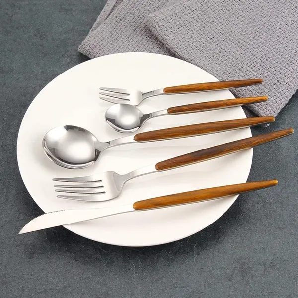Gold_Stainless_Steel_Cutlery_Set_With_Wooden_Handles_5-Piece_Flatware_Set_Spoons_Forks_And_Knife_(_Pack_Of_15)