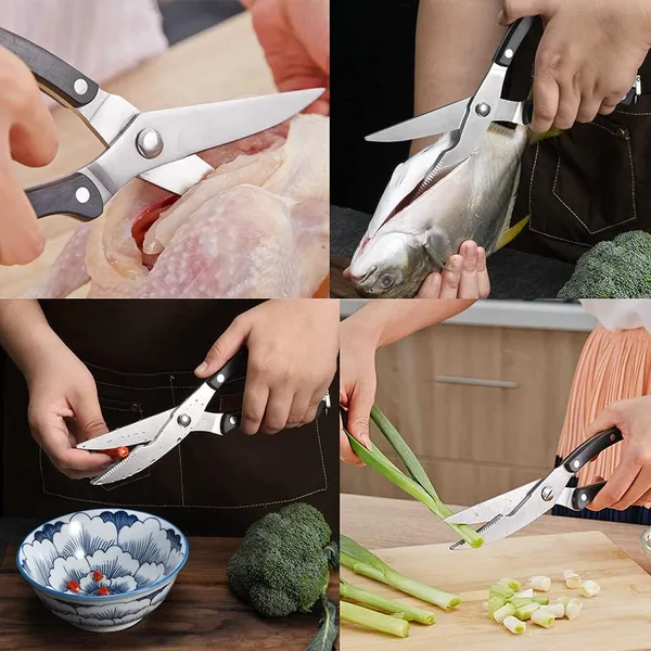 Black_Stainless_Steel_Kitchen_Vegetable_Scissor_Heavy_Duty_Multipurpose_Ultra_Sharp_Poultry_Shears_For_Meat_Chicken_Bone_Fish_Seafood_Bbq_Handle_With_Safety_Lock_&_Spring_Loaded