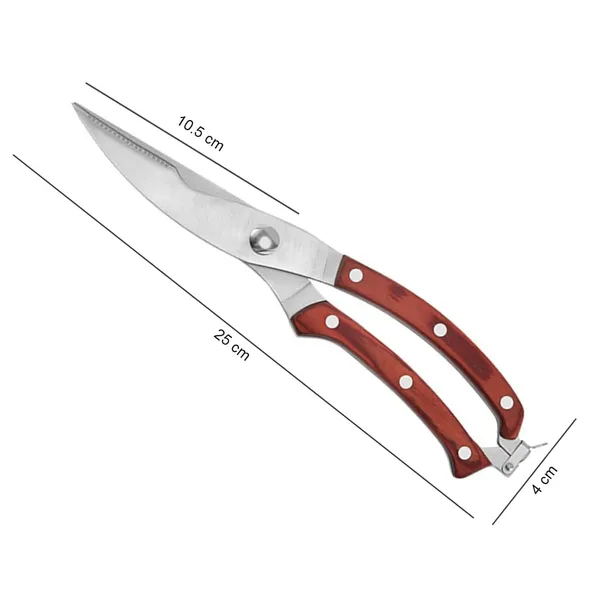 Brown_Stainless_Steel_Kitchen_Vegetable_Scissor_Heavy_Duty_Multipurpose_Ultra_Sharp_Poultry_Shears_For_Meat_Chicken_Bone_Fish_Seafood_Bbq_Handle_With_Safety_Lock_&_Spring_Loaded