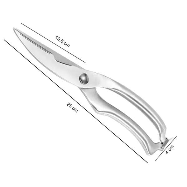 Silver_Stainless_Steel_Kitchen_Vegetable_Scissor_Heavy_Duty_Multipurpose_Ultra_Sharp_Poultry_Shears_For_Meat_Chicken_Bone_Fish_Seafood_Bbq_Handle_With_Safety_Lock_&_Spring_Loaded