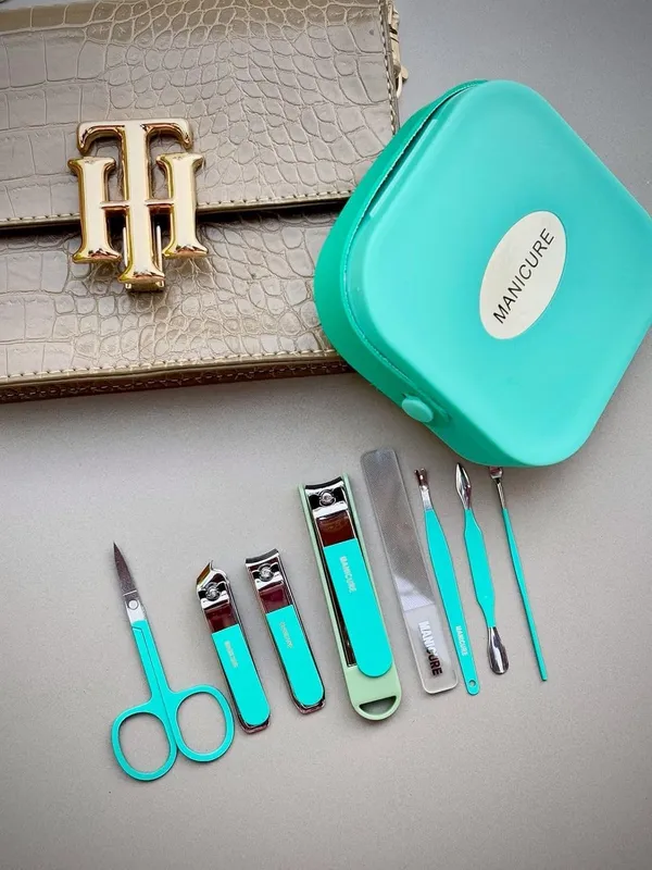 Green_Essentials_Manicure_Set_Nail_Clippers_Kit_Manicure_Pedicure_Set_8_Pcs_Professional_Stainless_Steel_Pedicure_Care_Tools_Women_Travel_Grooming_Kit