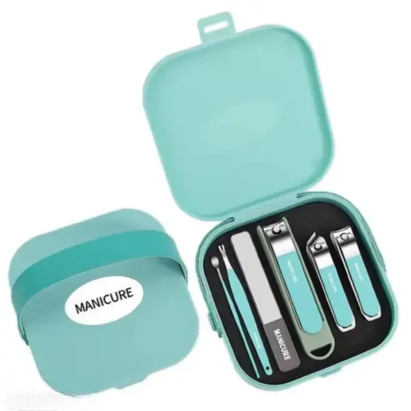 Green_Essentials_Manicure_Set_Nail_Clippers_Kit_Manicure_Pedicure_Set_8_Pcs_Professional_Stainless_Steel_Pedicure_Care_Tools_Women_Travel_Grooming_Kit