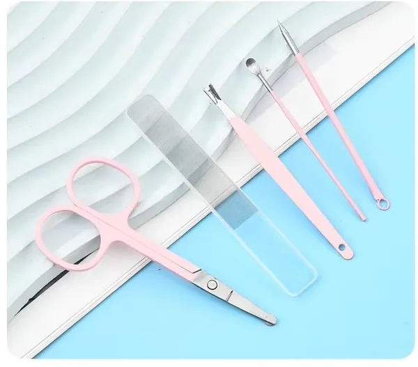 Pink_Essentials_Manicure_Set_Nail_Clippers_Kit_Manicure_Pedicure_Set_8_Pcs_Professional_Stainless_Steel_Pedicure_Care_Tools_Women_Travel_Grooming_Kit