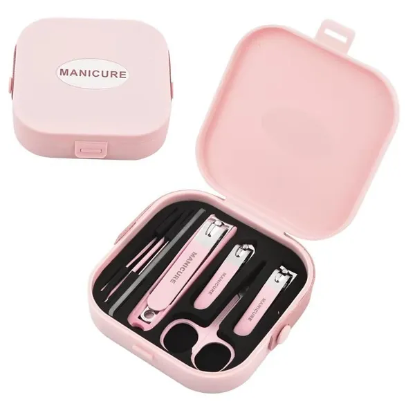 Pink_Essentials_Manicure_Set_Nail_Clippers_Kit_Manicure_Pedicure_Set_8_Pcs_Professional_Stainless_Steel_Pedicure_Care_Tools_Women_Travel_Grooming_Kit
