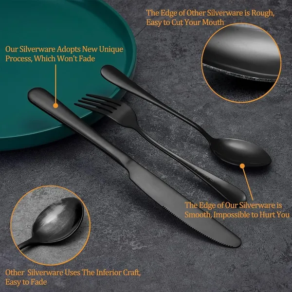 Black_Tablware_Cutlery_Spoon_Set_4-Piece_En_Ware_Set_Stainless_Steel_Satin_Finish_Flatware_Knife_Fork_Spoon_Set_Kitchen_Utensils_Eating_Spoon_Set_Mixed_Cutlry_(Pack_Of_8_)