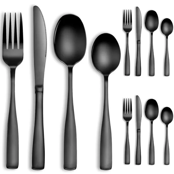 Black_Tablware_Cutlery_Spoon_Set_4-Piece_En_Ware_Set_Stainless_Steel_Satin_Finish_Flatware_Knife_Fork_Spoon_Set_Kitchen_Utensils_Eating_Spoon_Set_Mixed_Cutlry_(_Pack_Of_12_)