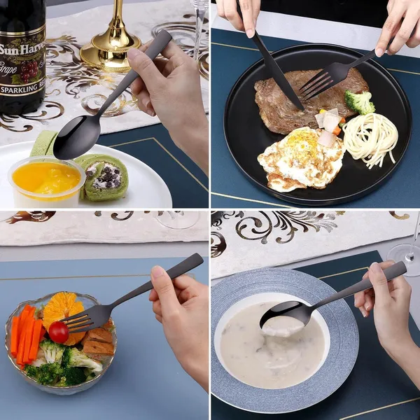 Black_Tablware_Cutlery_Spoon_Set_4-Piece_En_Ware_Set_Stainless_Steel_Satin_Finish_Flatware_Knife_Fork_Spoon_Set_Kitchen_Utensils_Eating_Spoon_Set_Mixed_Cutlry_(Pack_Of_16_)