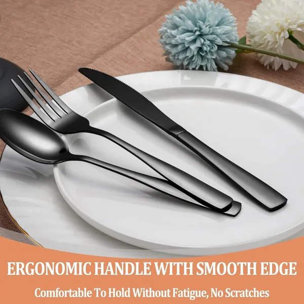 Black_Tablware_Cutlery_Spoon_Set_4-Piece_En_Ware_Set_Stainless_Steel_Satin_Finish_Flatware_Knife_Fork_Spoon_Set_Kitchen_Utensils_Eating_Spoon_Set_Mixed_Cutlry_(_Pack_Of_24_)