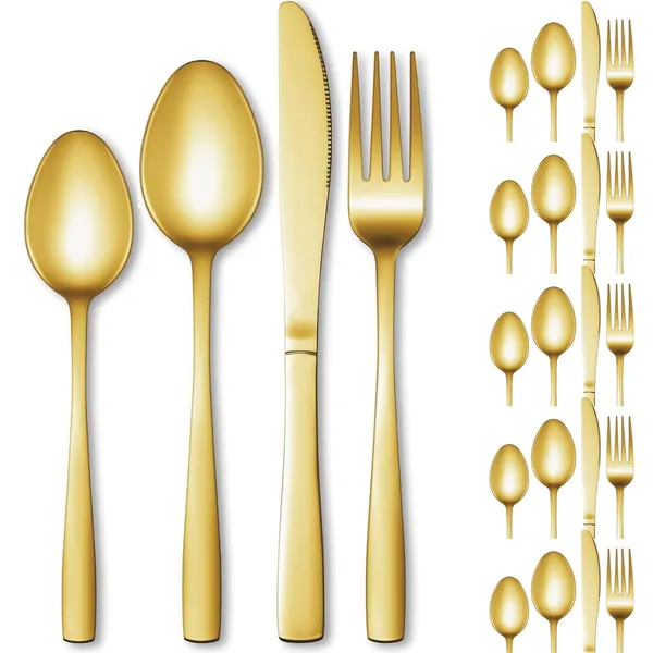 Gold_Tablware_Cutlery_Spoon_Set_4-Piece_En_Ware_Set_Stainless_Steel_Satin_Finish_Flatware_Knife_Fork_Spoon_Set_Kitchen_Utensils_Eating_Spoon_Set_Mixed_Cutlry_(_Pack_Of_24_)