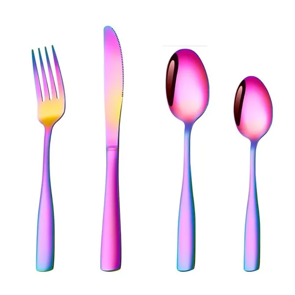 Rainbow_Tablware_Cutlery_Spoon_Set_4-Piece_En_Ware_Set_Stainless_Steel_Satin_Finish_Flatware_Knife_Fork_Spoon_Set_Kitchen_Utensils_Eating_Spoon_Set_Mixed_Cutlry_(_Pack_Of_4_)