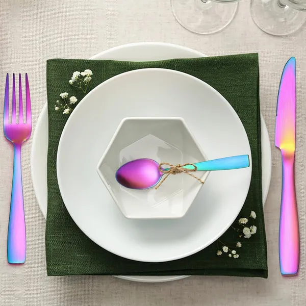 Rainbow_Tablware_Cutlery_Spoon_Set_4-Piece_En_Ware_Set_Stainless_Steel_Satin_Finish_Flatware_Knife_Fork_Spoon_Set_Kitchen_Utensils_Eating_Spoon_Set_Mixed_Cutlry_(Pack_Of_8_)