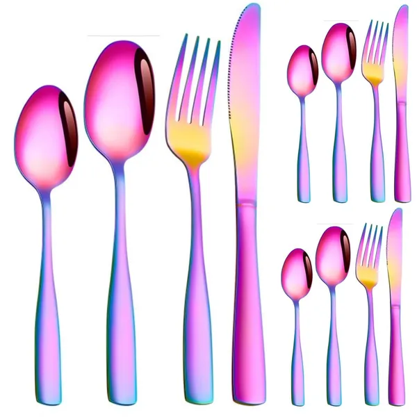 Rainbow_Tablware_Cutlery_Spoon_Set_4-Piece_En_Ware_Set_Stainless_Steel_Satin_Finish_Flatware_Knife_Fork_Spoon_Set_Kitchen_Utensils_Eating_Spoon_Set_Mixed_Cutlry_(Pack_Of_12)