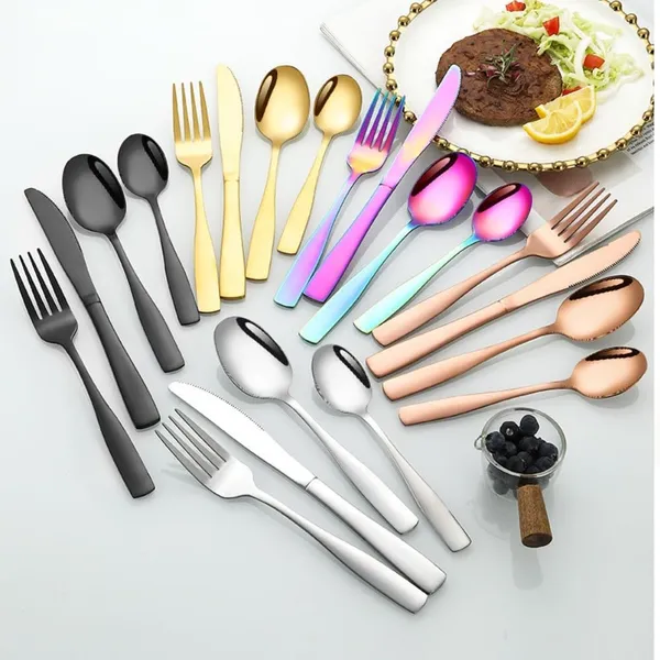 Rainbow_Tablware_Cutlery_Spoon_Set_4-Piece_En_Ware_Set_Stainless_Steel_Satin_Finish_Flatware_Knife_Fork_Spoon_Set_Kitchen_Utensils_Eating_Spoon_Set_Mixed_Cutlry_(_Pack_Of_16_)