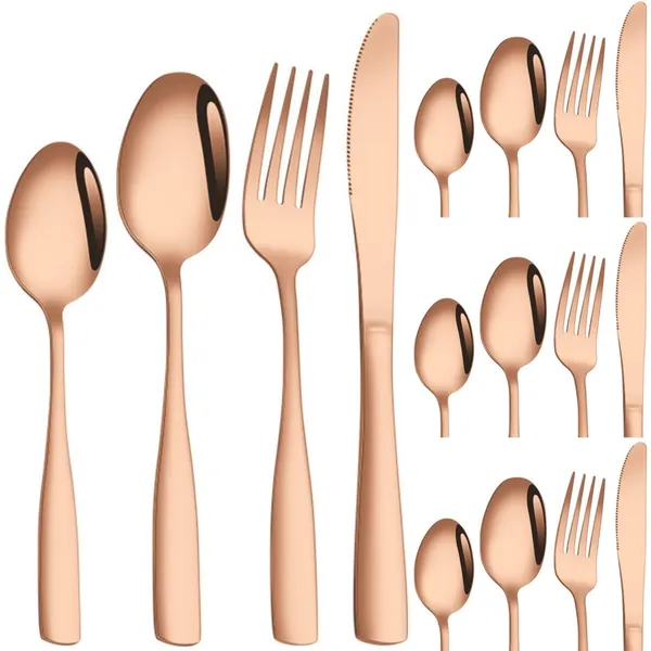 Rose_Gold_Tablware_Cutlery_Spoon_Set_4-Piece_En_Ware_Set_Stainless_Steel_Satin_Finish_Flatware_Knife_Fork_Spoon_Set_Kitchen_Utensils_Eating_Spoon_Set_Mixed_Cutlry_(Pack_Of_16_)