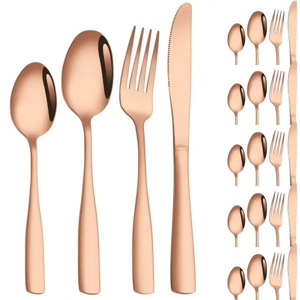 Rose_Gold_Tablware_Cutlery_Spoon_Set_4-Piece_En_Ware_Set_Stainless_Steel_Satin_Finish_Flatware_Knife_Fork_Spoon_Set_Kitchen_Utensils_Eating_Spoon_Set_Mixed_Cutlry_(Pack_Of_24_)