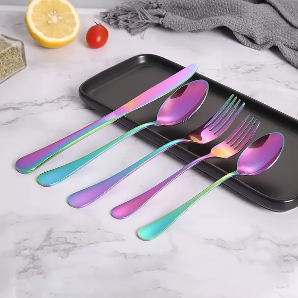 Rainbow_Premium_Flatware_Set_5-Piece_Metal_Finish_Cutlery_Long_Handle_Dining_Utensils_With_Spoons_Forks_Knife_(Pack_Of_5)