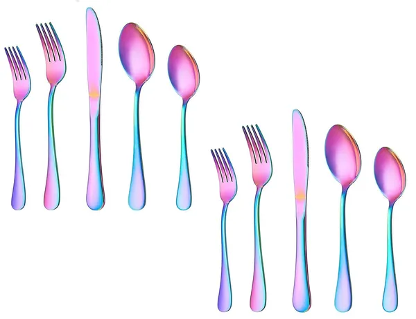 Rainbow_Premium_Flatware_Set_5-Piece_Metal_Finish_Cutlery_Long_Handle_Dining_Utensils_With_Spoons_Forks_Knife_(Pack_Of_10_)