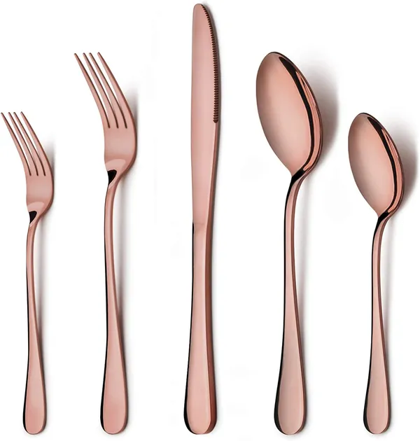 Rose_Gold_Premium_Flatware_Set_5-Piece_Metal_Finish_Cutlery_Long_Handle_Dining_Utensils_With_Spoons_Forks_Knife_(Pack_Of_5)