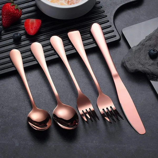 Rose_Gold_Premium_Flatware_Set_5-Piece_Metal_Finish_Cutlery_Long_Handle_Dining_Utensils_With_Spoons_Forks_Knife_(Pack_Of_10)