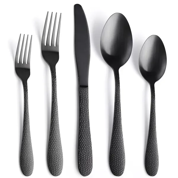 Black_5-Piece_Hamme_Matte_Flatware_Set_Premium_Stainless_Steel_Cutlery_Dishwasher_Safe_(Matte_Pack_Of_5)