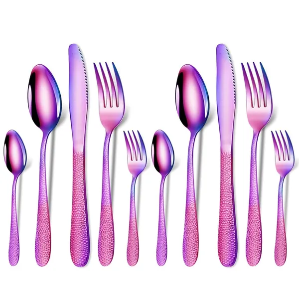 Rainbow_10-Piece_Hamme_Flatware_Set_Premium_Stainless_Steel_Cutlery_Dishwasher_Safe_(_Pack_Of_10)