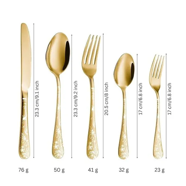 Gold_Floral_Print_Stainless_Steel_Cutlery_Set_5-Piece_Flatware_Set_With_Decorative_Handle_2_Forks_2_Spoons_1_Knives_(_Set_Of_3(15Pcs))