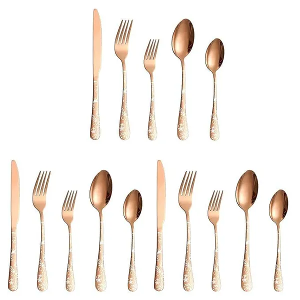 Rose_Gold_Floral_Print_Stainless_Steel_Cutlery_Set_5-Piece_Flatware_Set_With_Decorative_Handle_2_Forks_2_Spoons_1_Knives_(Set_Of_3(15Pcs))