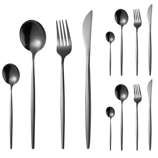 Black_24-Piece_Stainless_Steel_Flatware_Set_Cutlery_Service_For_6_Knife_Fork_Spoon_Dining_Set_(Set_Of_3_(12Pcs)