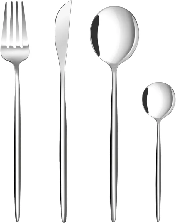 Silver_24-Piece_Stainless_Steel_Flatware_Set_Cutlery_Service_For_6_Knife_Fork_Spoon_Dining_Set_(Set_Of_1_(4Pcs)