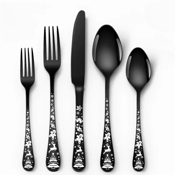 Black_Christmas_Holiday_Flatware_Set_20-Piece_Stainless_Steel_Cutlery_Service_For_4_Festive_Tree_Design_(_Set_Of_1(5Pcs))