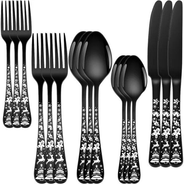 Black_Christmas_Holiday_Flatware_Set_20-Piece_Stainless_Steel_Cutlery_Service_For_4_Festive_Tree_Design_(_Set_Of_3_(15Pcs))