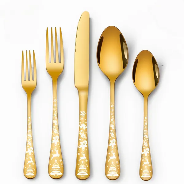 Gold_Christmas_Holiday_Flatware_Set_20-Piece_Stainless_Steel_Cutlery_Service_For_4_Festive_Tree_Design_(_Set_Of_1(5Pcs))