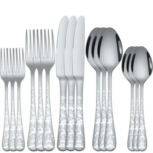 Silver_Christmas_Holiday_Flatware_Set_20-Piece_Stainless_Steel_Cutlery_Service_For_4_Festive_Tree_Design_(_Set_Of_3(15Pcs))