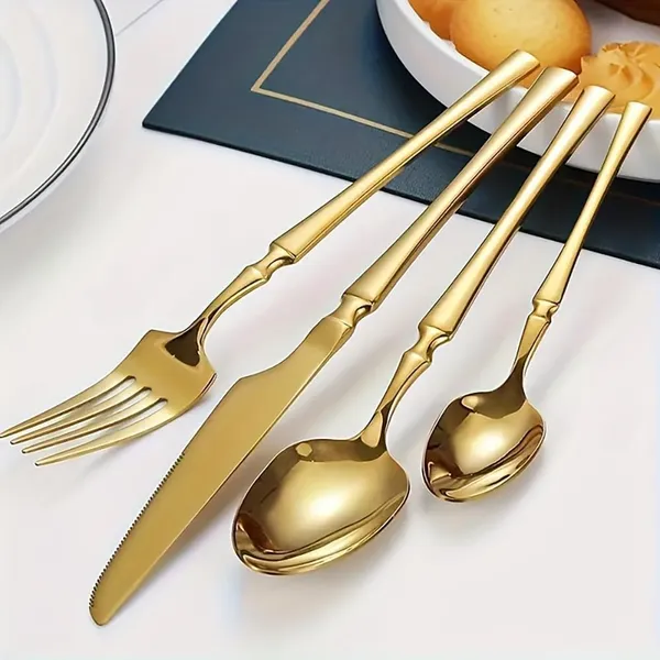 Gold_24-Piece_Stainless_Steel_Cutlery_Set_Service_For_6_Modern_Ware_With_Knife_Fork_And_Spoon_(_Set_Of_6(24Pcs))