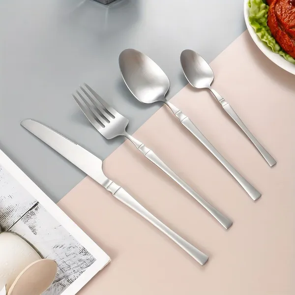 Silver_24-Piece_Stainless_Steel_Cutlery_Set_Service_For_6_Modern_Ware_With_Knife_Fork_And_Spoon_(_Set_Of_2(8Pcs))