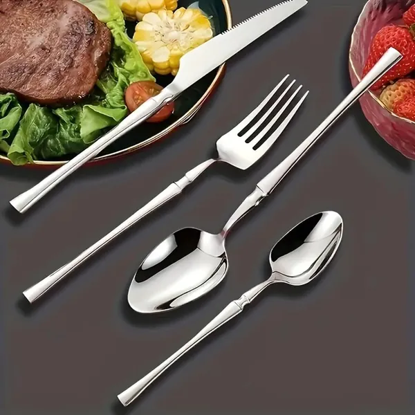 Silver_24-Piece_Stainless_Steel_Cutlery_Set_Service_For_6_Modern_Ware_With_Knife_Fork_And_Spoon_(_Set_Of_3(12Pcs))