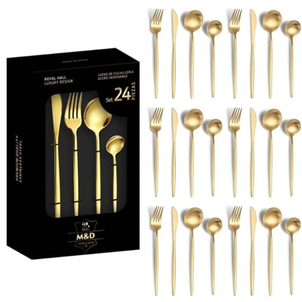 Rainbow_Royal_Hall_24-Piece_Luxury_Stainless_Steel_Flatware_Set_Matte_Finish_Service_(Set_Of_6_(24Pcs)