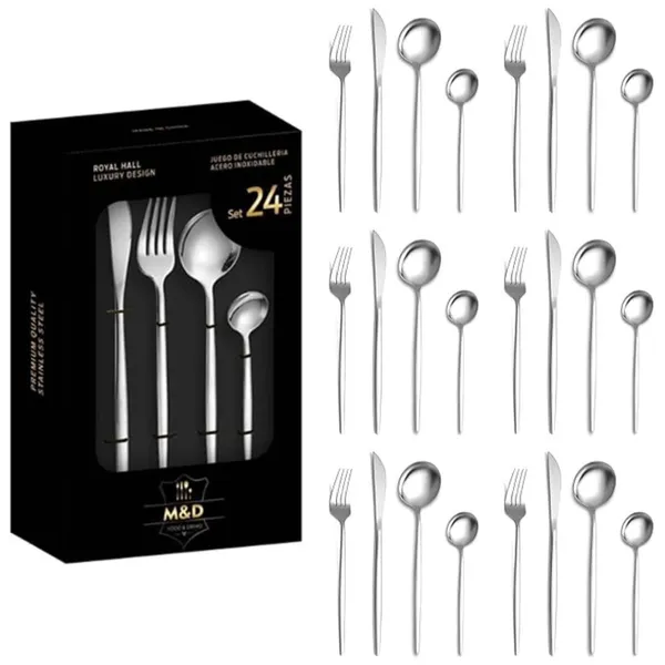 Black_Royal_Hall_24-Piece_Luxury_Stainless_Steel_Flatware_Set_Matte_Finish_Service_Set_Of_6(24Pcs)