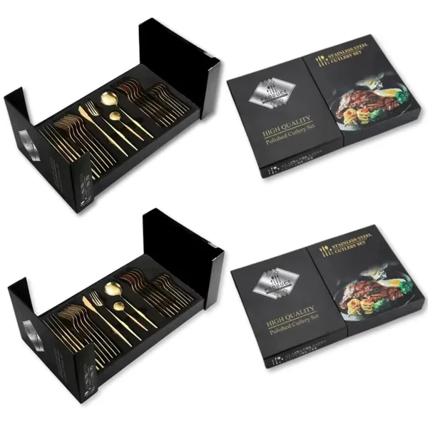 Rainbow_24-Piece_Stainless_Steel_Flatware_Set_Satin_Finish_French_Style_Sterling_Colour_Gift_Box_(Aurum_Pack_Of_48)