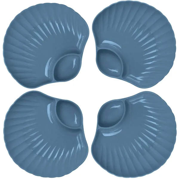 Blue_Shell-Shaped_Dipping_Plates_Wheat_Straw_Material_Divided_Design_For_Sauces_And_Snacks_(Pack_Of_4)