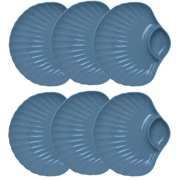 Blue_Shell-Shaped_Dipping_Plates_Wheat_Straw_Material_4_Colours_Divided_Design_For_Sauces_And_Snacks_(Pack_Of_6)