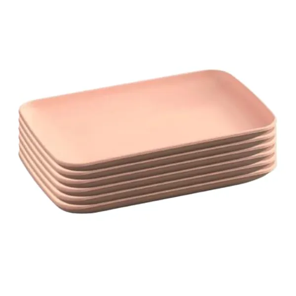 Pink_Wheat_Straw_Serving_Plate_24.5_X_14.5_X_2.5_Cm_Reusable_(Pack_Of_6)