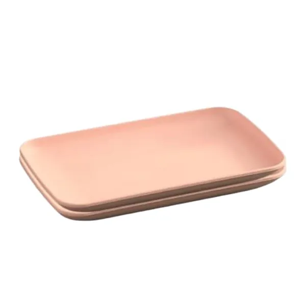 Pink_Wheat_Straw_Plates_Set_Lightweight_Reusable_Tableware_For_Snacks_And_Desserts_(Pack_Of_2)