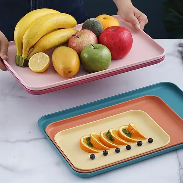 Gold_Wheat_Straw_Serving_Tray_Non-Toxic_Kitchen_Serving_Platter_With_Rounded_Corners_(Set_Of_2)