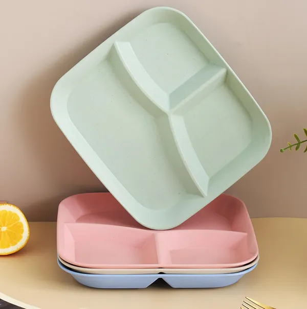 Light_Green_Wheat_Straw_Plastic_Platters_For_Serving_Food_Veggie_Snack_Fruit_Cookies_Desserts_Appetizers_Charcuterie_Chips_Candy_Food_Dishwasher_&_Microwave_Safe_(Pack_Of_4)