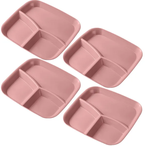 Pink_Wheat_Straw_Plastic_Platters_For_Serving_Food_Veggie_Snack_Fruit_Cookies_Desserts_Appetizers_Charcuterie_Chips_Candy_Food_Dishwasher_&_Microwave_Safe_(Pack_Of_4)