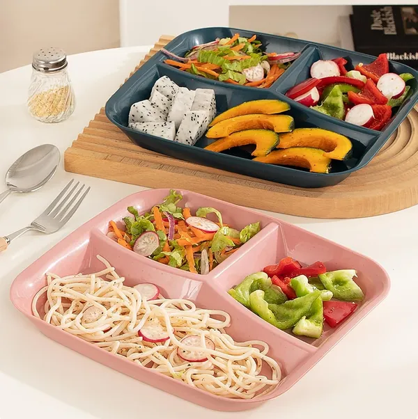 Pink_Wheat_Straw_Plastic_Platters_For_Serving_Food_Veggie_Snack_Fruit_Cookies_Desserts_Appetizers_Charcuterie_Chips_Candy_Food_Dishwasher_&_Microwave_Safe_(Pack_Of_4)