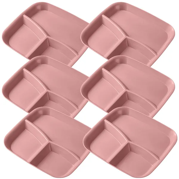 Pink_Wheat_Straw_Plastic_Platters_For_Serving_Food_Veggie_Snack_Fruit_Cookies_Desserts_Appetizers_Charcuterie_Chips_Candy_Food_Dishwasher_&_Microwave_Safe_(Pack_Of_6)